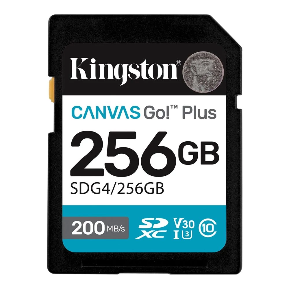 KINGSTON CANVAS GO PLUS SDXC 256GB CLASS 10 UHS-I U3 A2 V30 200/160 MB/s