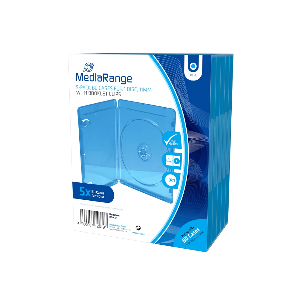 MEDIARANGE BLU RAY TOK SZIMPLA 11mm 5 DB-OS CSOMAG BOX38
