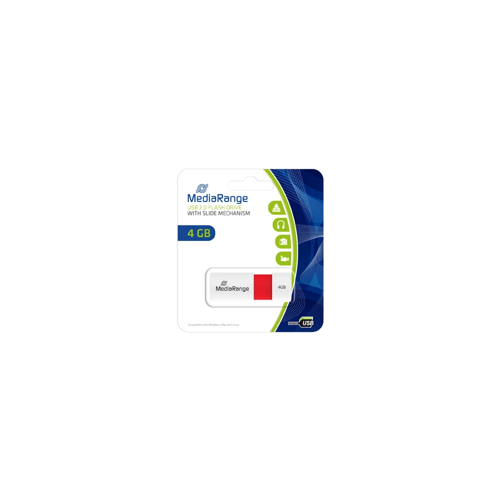 MEDIARANGE USB 2.0 PENDRIVE COLOR EDITION 4GB PIROS MR970