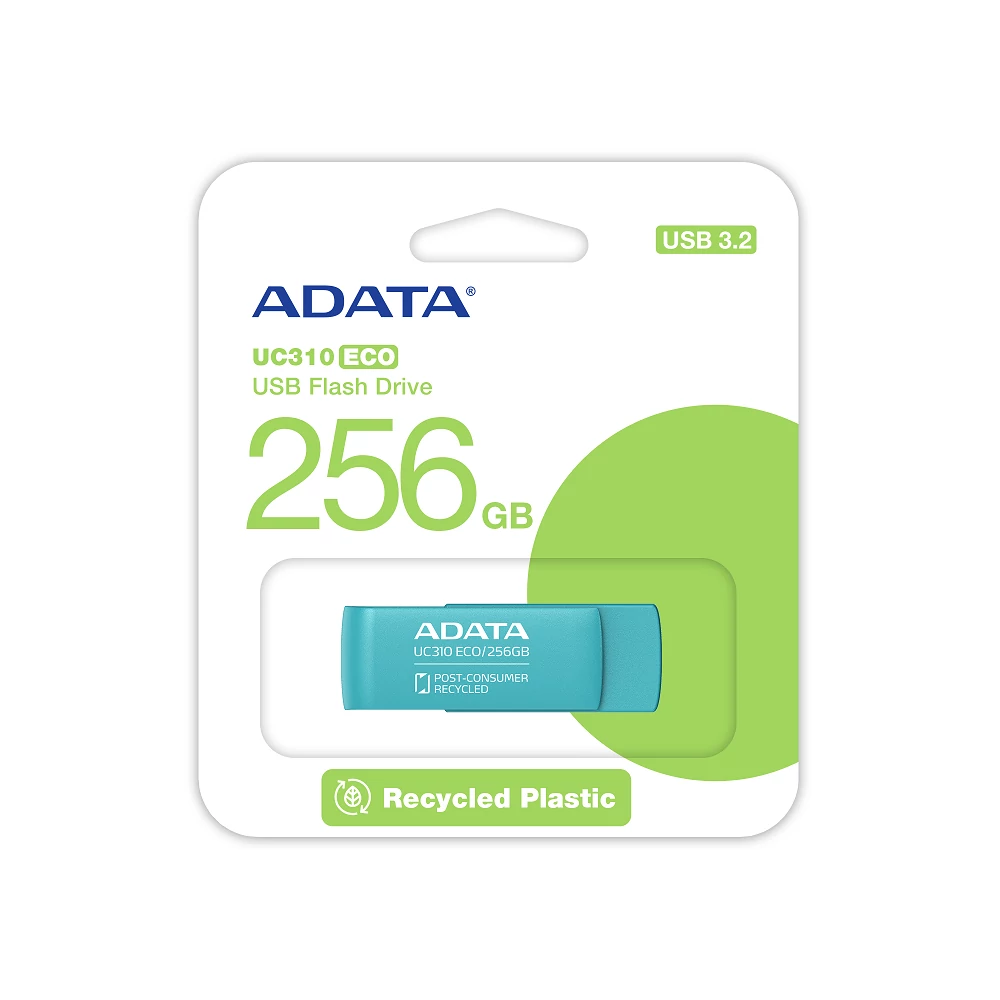 ADATA UC310 ECO USB 3.2 GEN 1 PENDRIVE 256GB ZÖLD