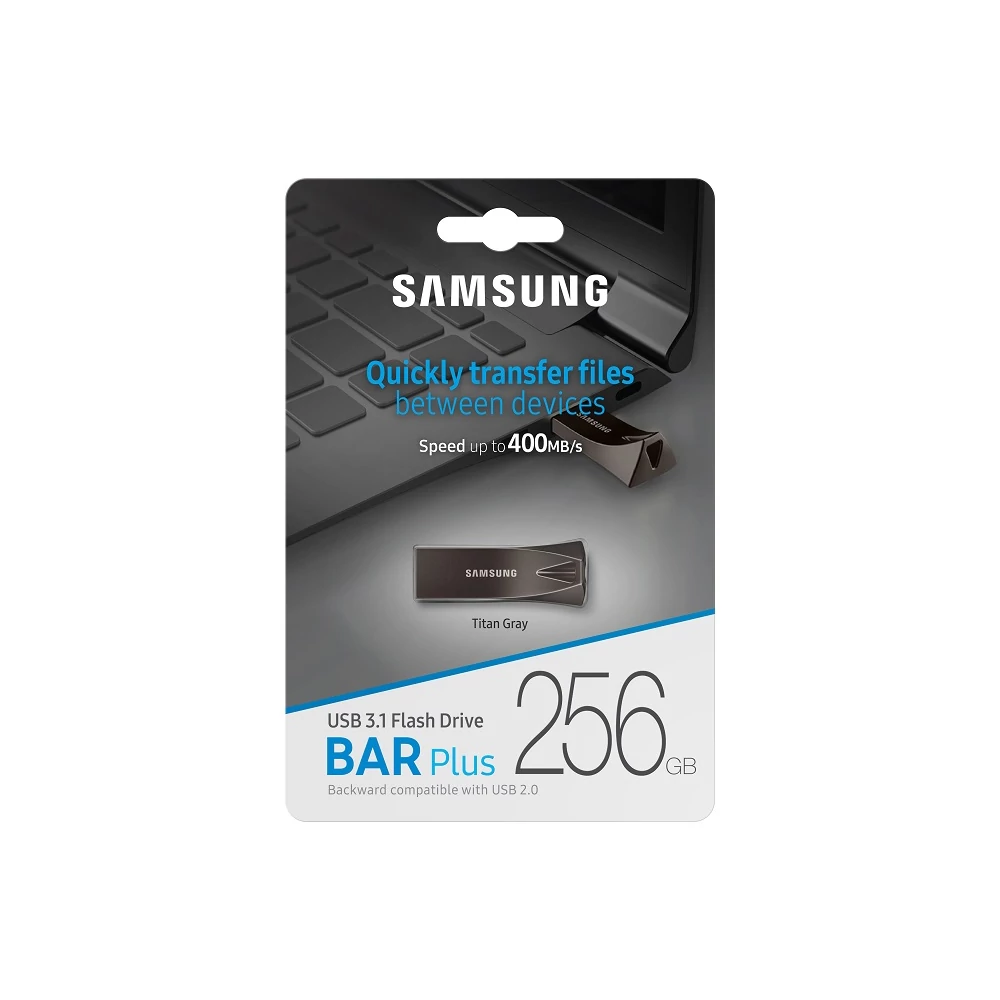 SAMSUNG BAR PLUS USB 3.1 PENDRIVE 256GB SZÜRKE (400 MB/s)