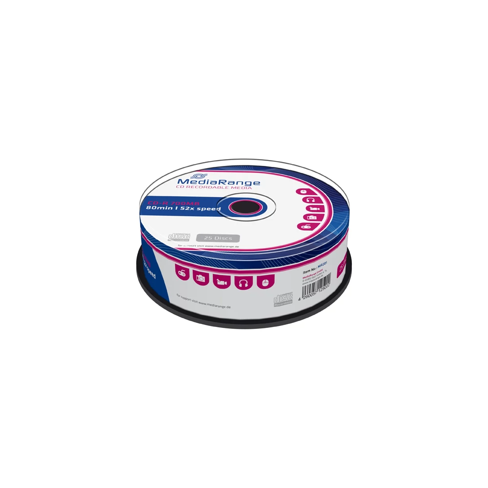 MEDIARANGE CD-R 52X CAKE (25) MR201