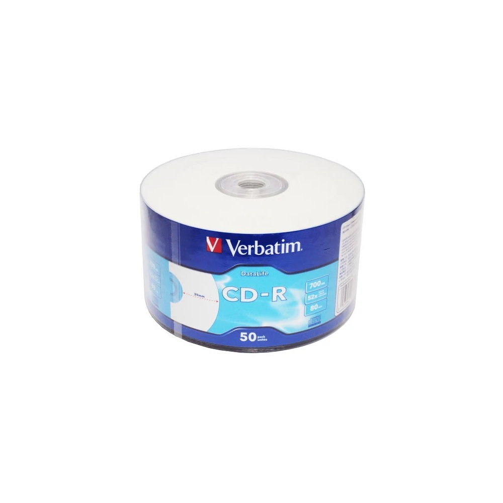 VERBATIM CD-R 52X NYOMTATHATÓ SHRINK (50)