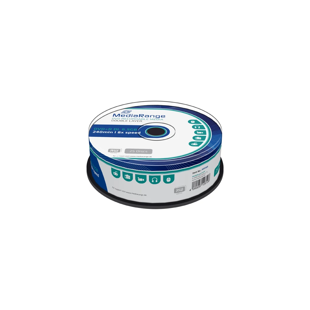 MEDIARANGE DVD+R 8X DL CAKE (25) MR469