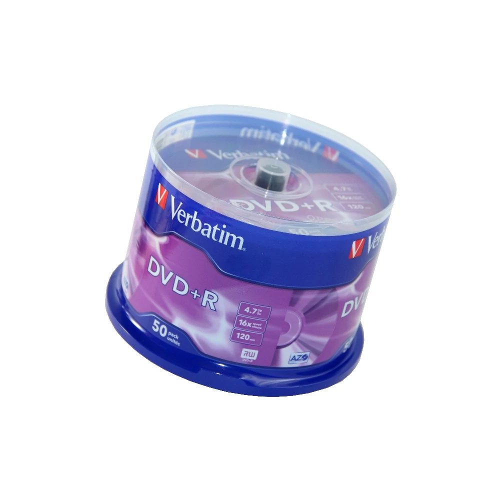 VERBATIM DVD+R 16X CAKE (50)