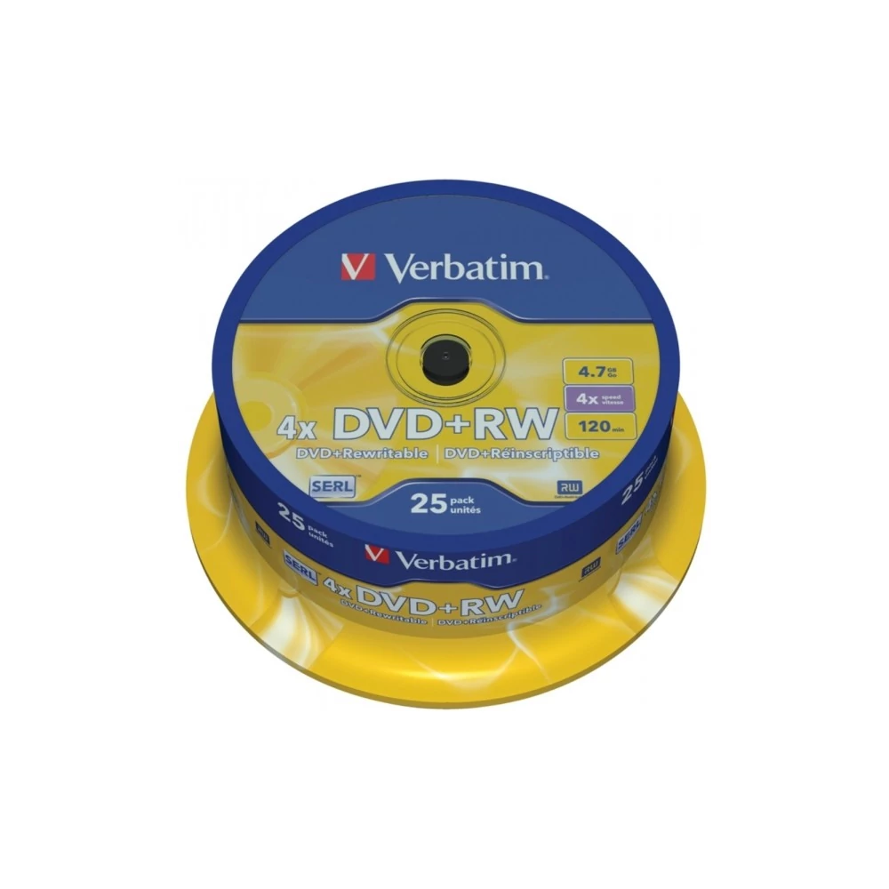 VERBATIM DVD+RW 4X CAKE (25)