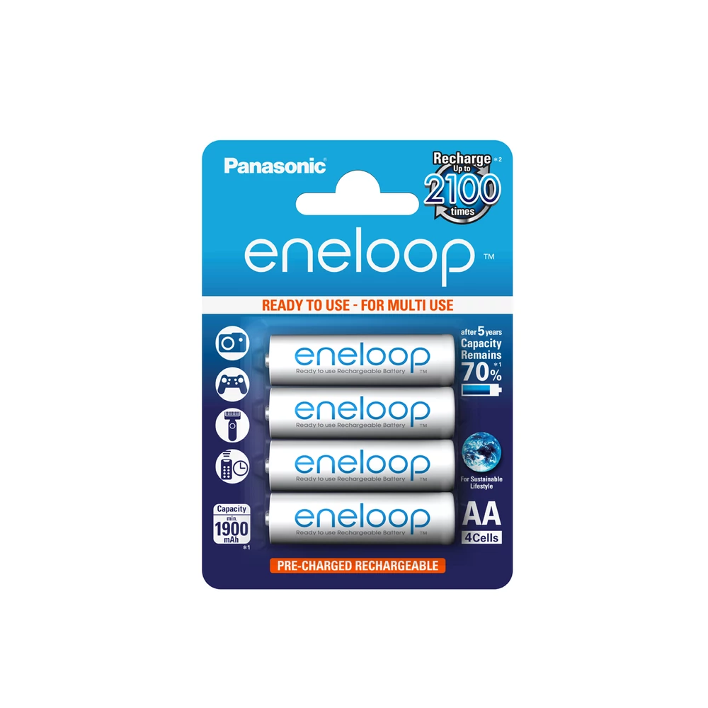 PANASONIC ENELOOP AA MÉRETŰ TÖLTHETŐ ELEM NI-MH 1900 mAh (4 BLISTER)