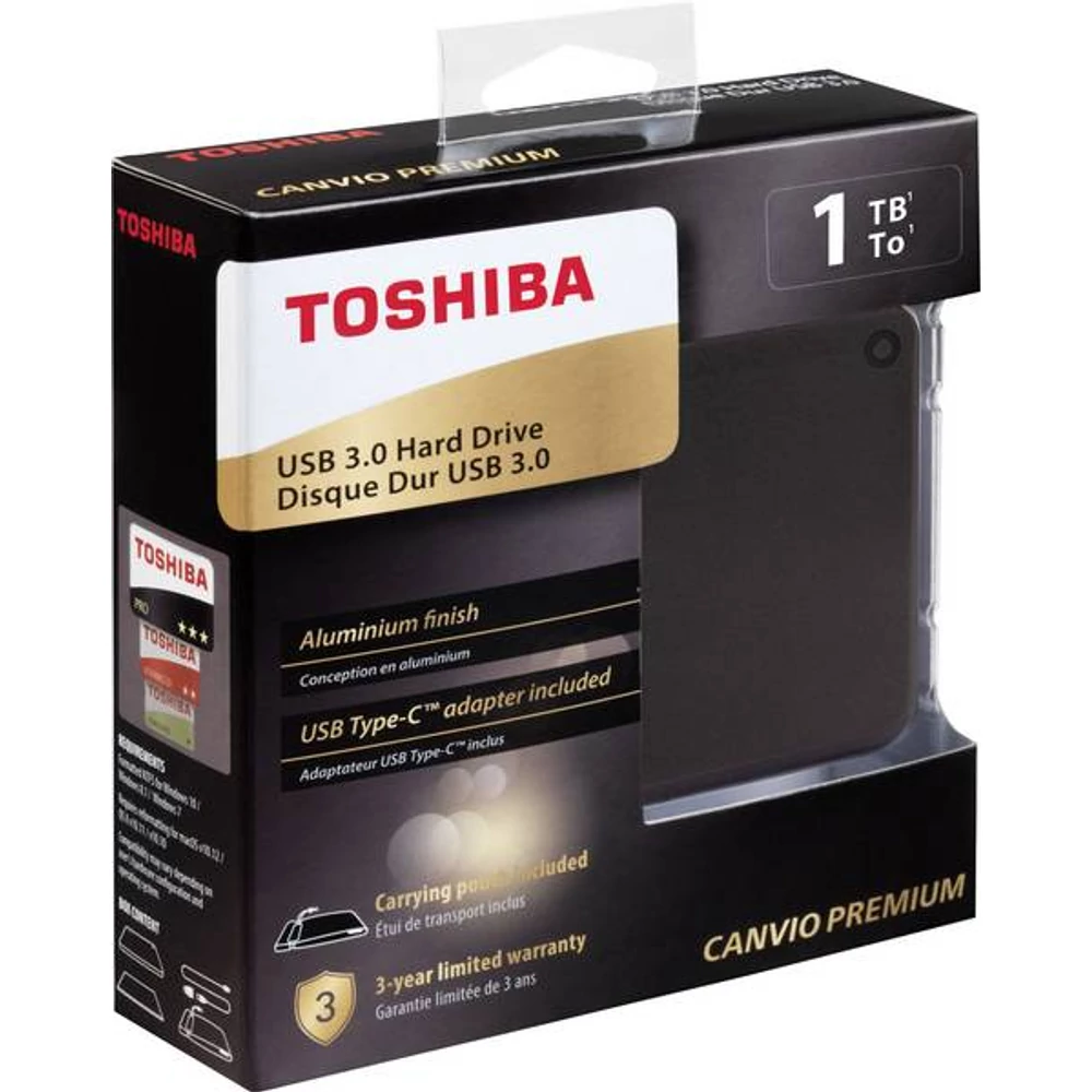 TOSHIBA CANVIO PREMIUM 2,5 COL USB 3.0 KÜLSŐ MEREVLEMEZ 1TB SZÜRKE