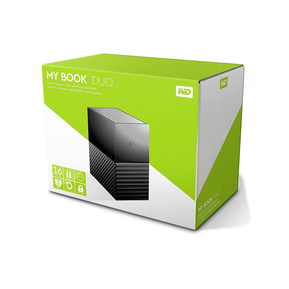 WESTERN DIGITAL MY BOOK DUO 3,5 COL USB 3.0 KÜLSŐ MEREVLEMEZ 16TB