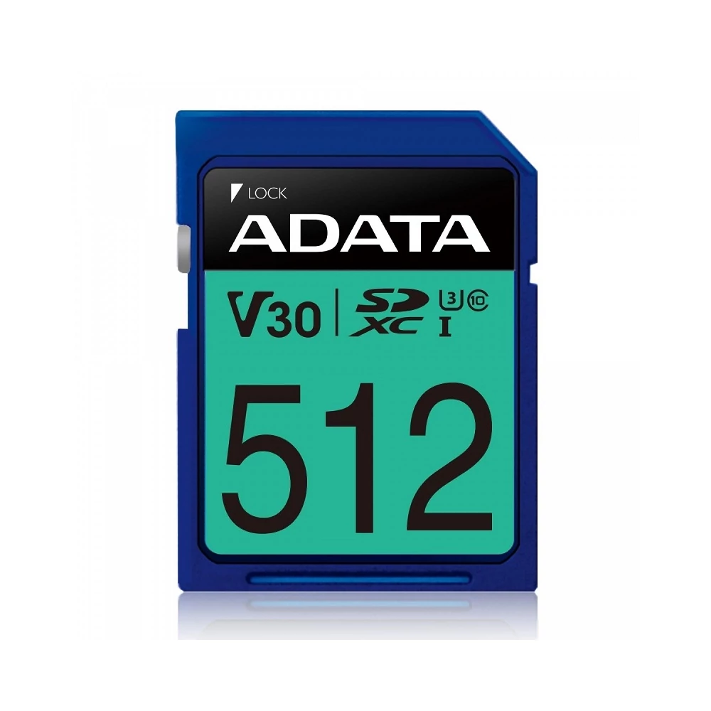 ADATA PREMIER PRO SDXC 512GB CLASS 10 UHS-I U3 V30 100/80 MB/s