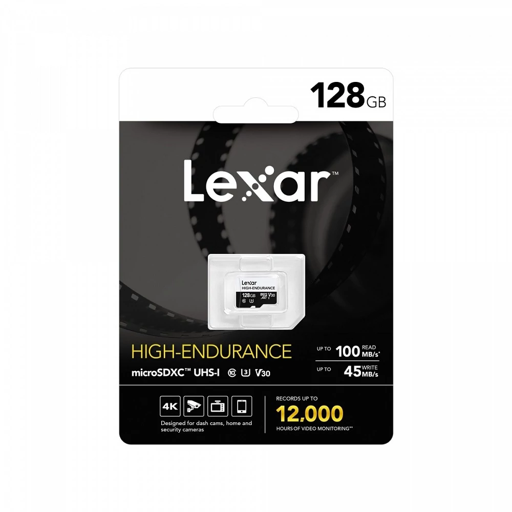LEXAR HIGH ENDURANCE MICRO SDXC 128GB CLASS 10 UHS-I U3 V30 100/45 MB/s