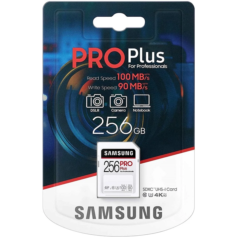 SAMSUNG PRO PLUS SDXC 256GB CLASS 10 UHS-I U3 100/90 MB/s