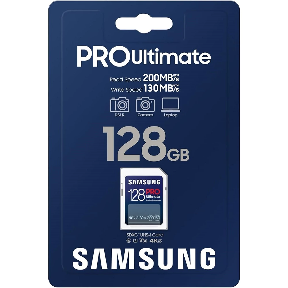SAMSUNG PRO ULTIMATE (2023) SDXC 128GB CLASS 10 UHS-I U3 V30 200/130 MB/s