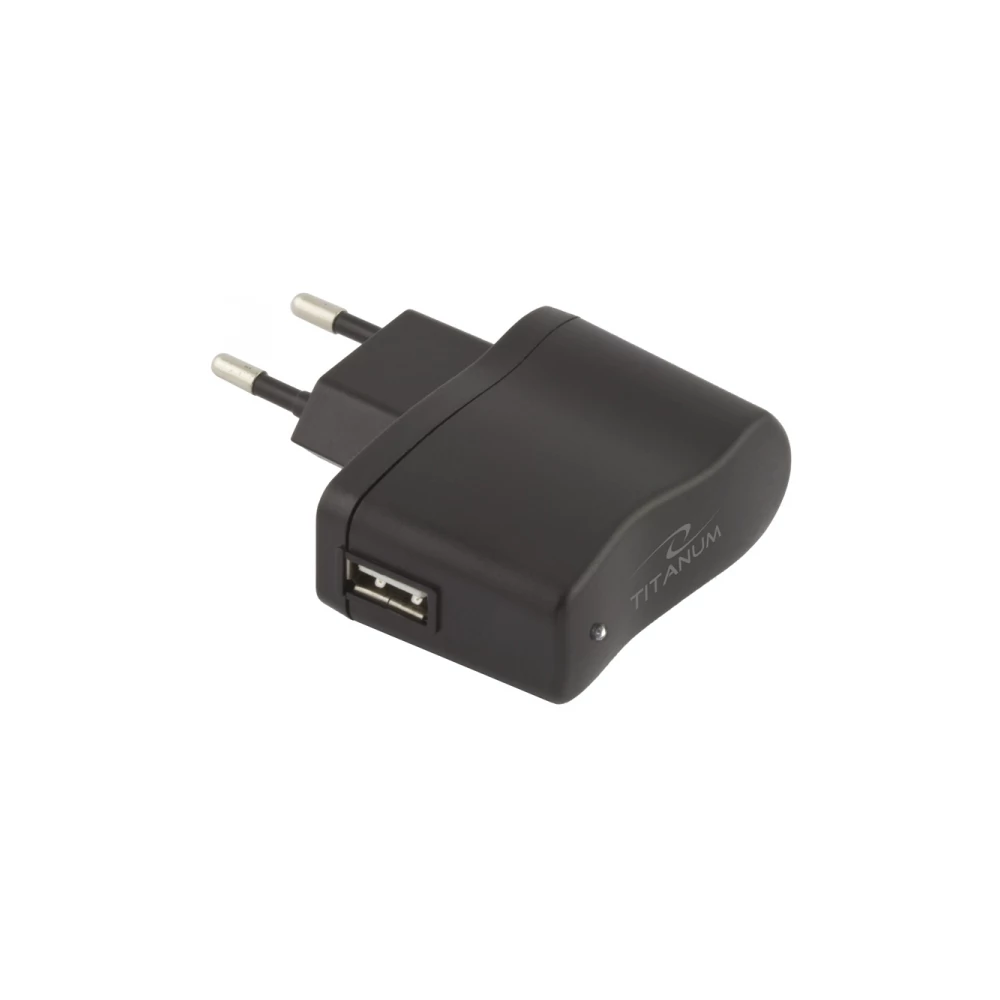 TITANUM TZ105 HÁLÓZATI TÖLTŐ 1xUSB PORT 5V 0,8A FEKETE