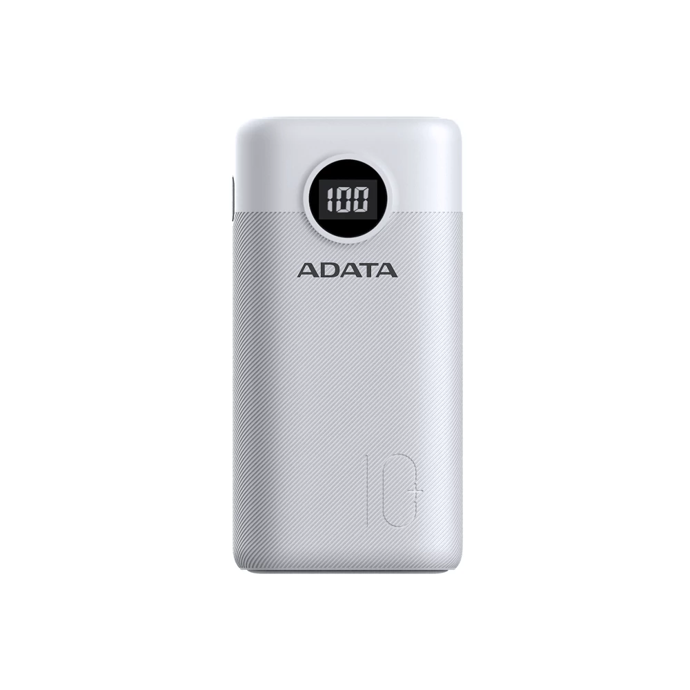 ADATA P10000QCD POWERBANK 10.000 mAh 18W QC 3.0/PD 3.0 FEHÉR