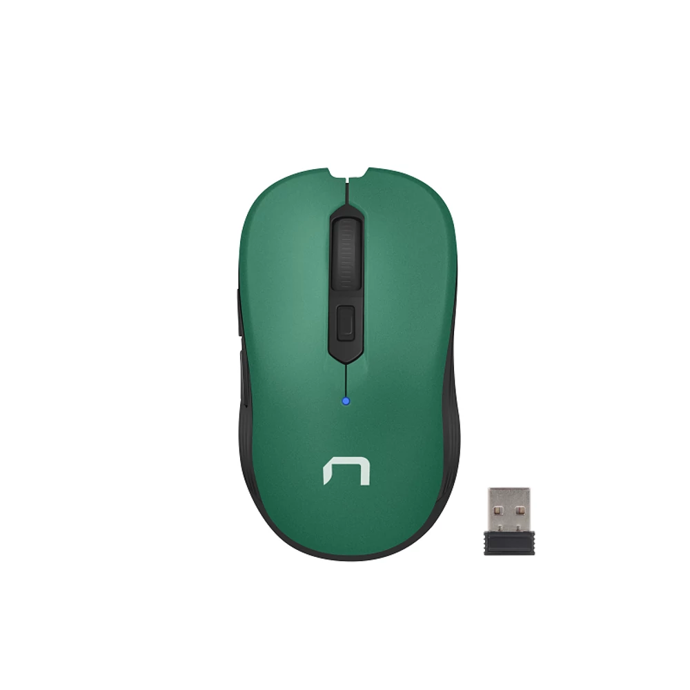 NATEC ROBIN NMY-0917 VEZETÉK NÉLKÜLI OPTIKAI EGÉR 2,4GHZ 1600DPI ZÖLD