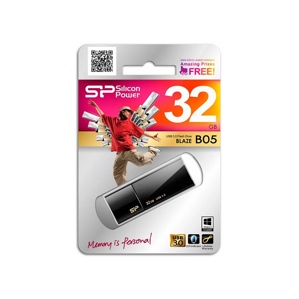 SILICON POWER BLAZE B05 USB 3.0 PENDRIVE 32GB FEKETE