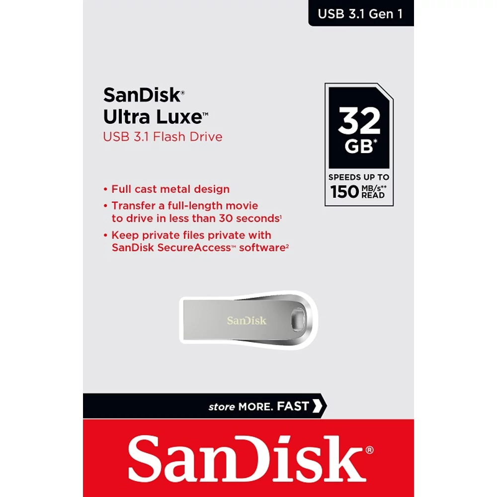 SANDISK USB 3.1 ULTRA LUXE PENDRIVE 32GB (150 MB/s)