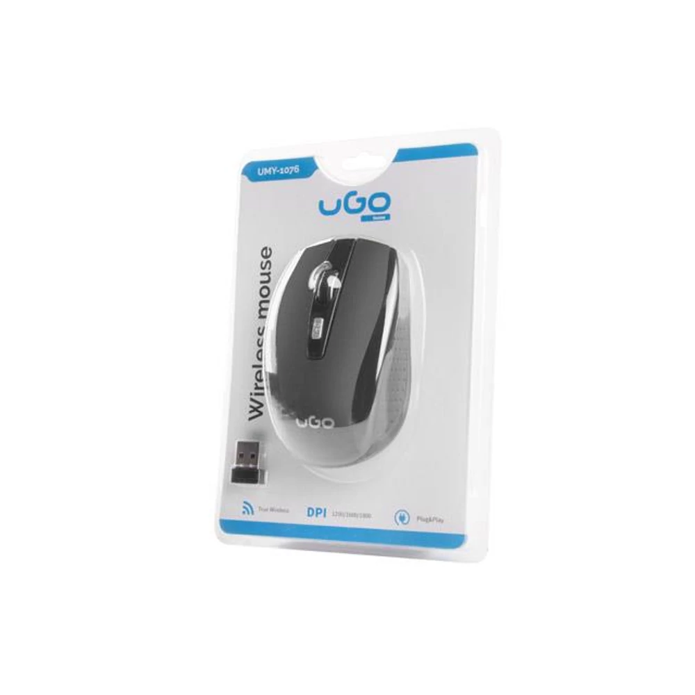 NATEC UGO MY-03 VEZETÉK NÉLKÜLI OPTIKAI EGÉR 2,4GHZ 1800DPI FEKETE