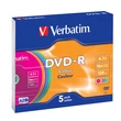 Kép 1/6 - VERBATIM DVD-R 16X COLOUR SLIM TOKBAN (5)