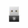 BASEUS CATJQ-A01 EXQUISITE USB (APA) - USB TYPE-C (ANYA) ÁTALAKÍTÓ ADAPTER FEKETE