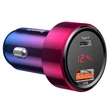 Kép 5/8 - BASEUS CCMLC20C-09 MAGIC SERIES AUTÓS TÖLTŐ USB/USB-C PORT DIGITÁLIS KIJELZŐ 45W AURORA COLOR