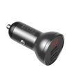 Kép 3/7 - BASEUS TZCCBX-0G DIGITAL DISPLAY DUAL USB AUTÓS TÖLTŐ 5V 4.8A 12/24V + 3-IN-1 USB TYPE-C/MICRO USB/APPLE LIGHTNING KÁBEL 1,2m
