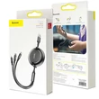 Kép 6/10 - BASEUS CAMLT-JH01 GOLDEN LOOP 3-IN-1 USB TYPE-C/MICRO USB/APPLE LIGHTNING KÁBEL 1,2m FEKETE