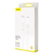 Kép 1/12 - BASEUS CATLSW-02 USB-C/APPLE LIGHTNING TÖLTŐ ÉS ADATKÁBEL 2A 18W PD 1m FEHÉR