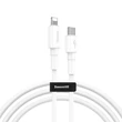 Kép 2/12 - BASEUS CATLSW-02 USB-C/APPLE LIGHTNING TÖLTŐ ÉS ADATKÁBEL 2A 18W PD 1m FEHÉR