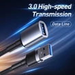 Kép 5/7 - BASEUS CADKLF-B0G CAFULE FONOTT SZÖVET USB 3.0 AM-AF HOSSZABBÍTÓ KÁBEL 1m SZÜRKE