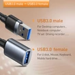 Kép 7/7 - BASEUS CADKLF-B0G CAFULE FONOTT SZÖVET USB 3.0 AM-AF HOSSZABBÍTÓ KÁBEL 1m SZÜRKE