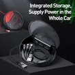Kép 8/13 - BASEUS CAHUB-FX01 CAR SHARING AUTÓS USB ELOSZTÓ 3xUSB PORT + USB-C/APPLE LIGHTNING/MICRO USB KÁBEL