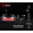 SAVIO FORGE SZTEREÓ GAMING FEJHALLGATÓ/HEADSET FEKETE/PIROS