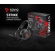 Kép 10/12 - SAVIO STRIKE SZTEREÓ GAMING FEJHALLGATÓ/HEADSET FEKETE/PIROS