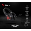 Kép 6/14 - SAVIO VERTIGO 7.1 SURROUND GAMING FEJHALLGATÓ/HEADSET FEKETE/PIROS