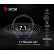 Kép 14/14 - SAVIO VERTIGO 7.1 SURROUND GAMING FEJHALLGATÓ/HEADSET FEKETE/PIROS