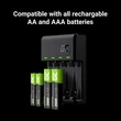 Kép 2/7 - GREEN CELL GRSETGC02 VITALCHARGER AA/AAA NI-MH AKKUMULÁTOR TÖLTŐ SZETT MICRO USB/USB-C BEMENETTEL 4DB AAA MÉRETŰ 800 mAh AKKUMULÁTORRAL