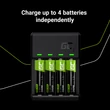 Kép 4/7 - GREEN CELL GRSETGC02 VITALCHARGER AA/AAA NI-MH AKKUMULÁTOR TÖLTŐ SZETT MICRO USB/USB-C BEMENETTEL 4DB AAA MÉRETŰ 800 mAh AKKUMULÁTORRAL