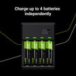GREEN CELL GRSETGC02 VITALCHARGER AA/AAA NI-MH AKKUMULÁTOR TÖLTŐ SZETT MICRO USB/USB-C BEMENETTEL 4DB AAA MÉRETŰ 800 mAh AKKUMULÁTORRAL