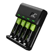 Kép 1/7 - GREEN CELL GRSETGC02 VITALCHARGER AA/AAA NI-MH AKKUMULÁTOR TÖLTŐ SZETT MICRO USB/USB-C BEMENETTEL 4DB AAA MÉRETŰ 800 mAh AKKUMULÁTORRAL