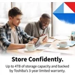 Kép 8/8 - TOSHIBA CANVIO FLEX 2,5 COL USB 3.0 KÜLSŐ MEREVLEMEZ 4TB EZÜST
