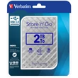 Kép 1/5 - VERBATIM USB 3.0 HDD 2,5 STORE N GO G2 2TB EZÜST