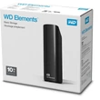 Kép 1/6 - WESTERN DIGITAL ELEMENTS DESKTOP 3,5 COL USB 3.0 KÜLSŐ MEREVLEMEZ 10TB FEKETE