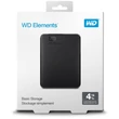 Kép 1/8 - WESTERN DIGITAL ELEMENTS PORTABLE 2,5 COL USB 3.0 KÜLSŐ MEREVLEMEZ 4TB FEKETE
