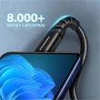 Kép 4/8 - AXAGON FONOTT SZÖVET USB-C/USB-C GYORSTÖLTŐ ADATKÁBEL PD 2.0/3.0 QC 2.0/3.0/4.0 3A 60W 1m FEKETE