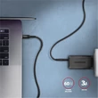 Kép 5/8 - AXAGON FONOTT SZÖVET USB-C/USB-C GYORSTÖLTŐ ADATKÁBEL PD 2.0/3.0 QC 2.0/3.0/4.0 3A 60W 1m FEKETE