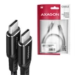 Kép 7/8 - AXAGON FONOTT SZÖVET USB-C/USB-C GYORSTÖLTŐ ADATKÁBEL PD 2.0/3.0 QC 2.0/3.0/4.0 3A 60W 1m FEKETE