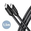 Kép 1/8 - AXAGON FONOTT SZÖVET USB 3.2 GEN 1 USB-C/USB-C GYORSTÖLTŐ ADATKÁBEL PD 2.0/3.0 QC 2.0/3.0/4.0 3A 60W 5 Gb/s 1,5m FEKETE