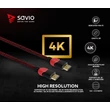 Kép 6/8 - SAVIO GCL-04 GAMING FOR PC RÉZ HDMI-HDMI KÁBEL 2.0 ARANYOZOTT FONOTT NYLON PIROS/FEKETE 3m